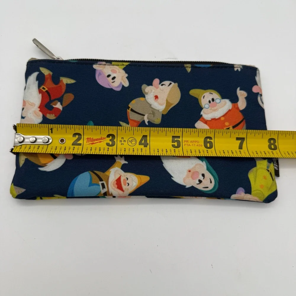 Loungefly Pouch Navy Blue Seven Dwarfs Snow White Canvas Zip Case